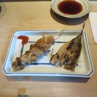 松栄 恵比寿本店 - 目ひかりの干物と貝の
                      色々串