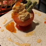 焼肉屋 かねちゃん 至粋亭 - ミノ湯引きの明太子ソースプチプチ和え 720円