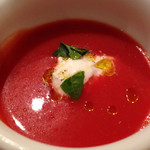 ポチロン - フルーツトマトの冷製スープ  こういうのがいいよね！！
