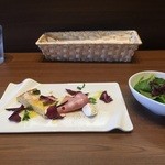 トピナンブール - パスタランチの前菜とサラダ