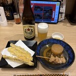 資さんうどん - 料理写真:赤星 ごぼ天 牛すじ 大根