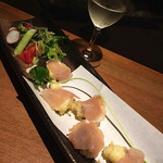 鯛めし槇 - 【真鯛の天婦羅　生ハムのせ】