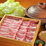 Domestic pork and lettuce shabu shabu