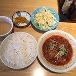 Rojiura - 【激辛牛すじ煮込定食…800円】2015/5