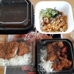 かつや - 料理写真:チャーハンとテリたま混ぜご飯の欲張り飯とカツカレー大盛(1,614円也)