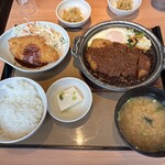 やよい軒 - 料理写真:味噌カツ煮定食 990円 + 白身フライ 200円