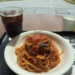 タリーズコーヒー - 料理写真:ゴロっと茄子とベーコンの完熟トマトパスタ　1250円