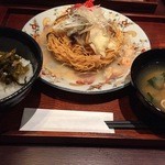 Kyuushuu Umaimonto Shouchuu Imozou - 長崎パリパリ皿うどんと明太高菜ご飯定食 