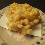 旬菜 おぐら家 - とうもろこしのかき揚げ
