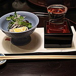 日本料理にわの - 含肴と「南 純米吟醸」