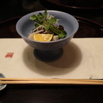 日本料理にわの - 含肴「白子豆腐/若布/胡瓜/茗荷」