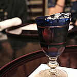 日本料理にわの - 会席料理「花」コースのスタートは「食前酒：ブルーベリー酒」