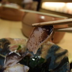 天麩羅　吉祥 - 炙ったトリ貝は香りが強く美味しい～