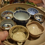 天麩羅　吉祥 - お猪口はお好きなものをセレクト。。。