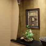 天麩羅　吉祥 - トイレにも三代目豊国の浮世絵を展示。