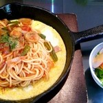 すろーすぺーすcafe - ランチセットＡ（パスタランチ）イタリアンスパゲティ＆サラダ