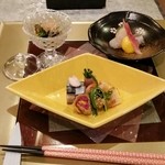 Miyama Sou Takamiya - 夕食の前菜 山の幸 離庵山水プラン