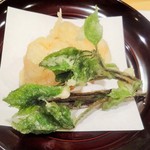 新ばし 星野 - (201５.5)揚げ物：ぐじとこしあぶら