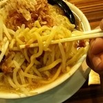 ラーメンつけ麺　笑福 - 麺リフト！持ち上がらない(^_^;)