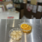 丸越 - 料理写真:ゆずらっきょう、はちみつ塩オレンジ
