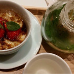 天ぷらあら木 - ミルクプリンとハーブティー