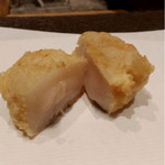天ぷらあら木 - ホタテ 肉厚〜