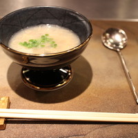 鉄板焼 さがみ - （湘南）本日のスープ：カニとアワビのスープ。重すぎず、具沢山