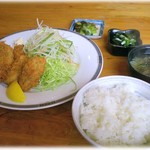 ふじ茂 - かきフライ定食　1300円