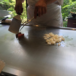 日本料理　彩 - ガーリックを炒めて〜♫