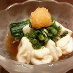 個室海鮮居酒屋 淡路島と喰らえ - 鯛の白子ポン酢(お通し)
