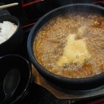 げたや - 石焼カレーラーメンとライスの中