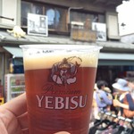 越後屋酒店 - 琥珀エビス生ビール（400円）