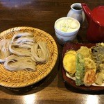 そば茶屋 極楽坊 - 野菜天ざる、1,480円