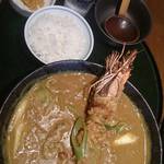 Teuchi Soba Sumiyoshi - 海老カレー蕎麦と小ライス