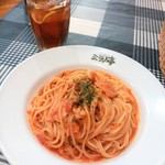 ミラノ亭 - アサリとベーコンのスパゲティー(トマトソース)