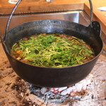 柳家 - 山菜と鴨の鍋　(2015/05)