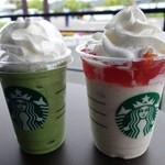 Starbucks Coffee - （2015/4月）抹茶クリームフラペチーノとフルーツオントップヨーグルトフラペチーノ