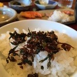 山荘 奈川倶楽部 - お代わり時に山椒ちりめんのふりかけも提供くださいました♡(ؔᵒ̶̷ᵕؔᵒ̷̶)