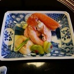 【黄金蟹蒸しとふぐ白子】★2015/5