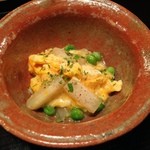 祇園ろはん - ずいきの玉子和え、スッポンスープベース　2015.05