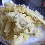 手打ちうどん　古奈門 - トッピングごぼう天