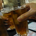 ウーロン茶で乾杯！！