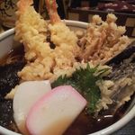 蕎麦バーかつのや - 上天ぷらそば1600円（2015/02）