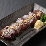 horse liver sashimi