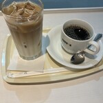 ドトールコーヒーショップ - ドリンク写真:アイスカフェオレとコーヒー。