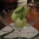 横浜うかい亭 - メロンのシャーベット