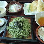 山賊鍋 - 天ざる茶そば定食