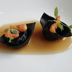 モダンフレンチ 「コラージュ」 - 烏賊づくし　コンソメにトルテッリーニ