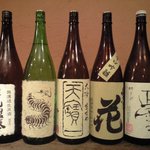 らかんてい - 日本酒は旬な日本酒を随時入れています