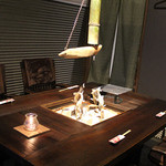 和　ともり - テーブルに囲炉裏が付いています。
